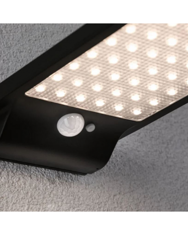 4,8W IP44 black finish LED solar wall light with motion sensor