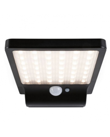 Aplique solar LED acabado negro 4,8W IP44 con sensor de movimiento