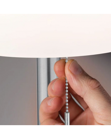 Lámpara de mesa solar LED acabado acero 3000K Regulable