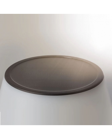 Lámpara de mesa solar LED acabado acero 3000K Regulable