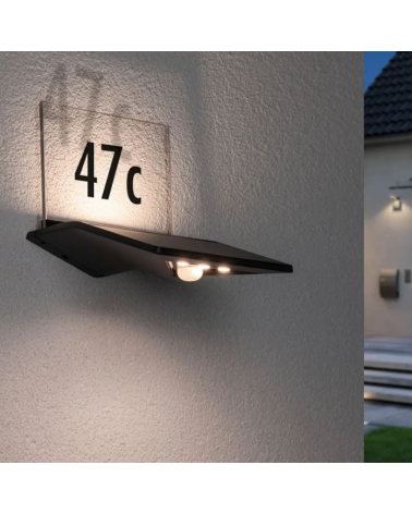 Aplique solar LED 1,2W IP44 3000K con sensor de anochecer y autoadhesivos