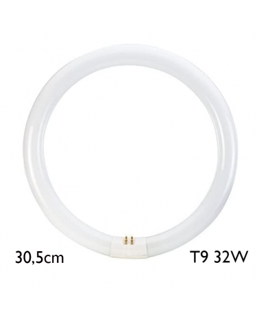 Tubo fluorescente circular trifósforo 32W T9 6500K 2150Lm