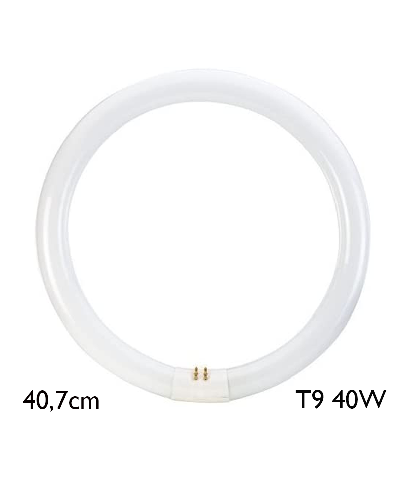 Tubo fluorescente circular trifósforo 40W T9 6500K 2900Lm