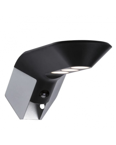 Aplique solar LED antracita 1W IP44 3000K con control remoto y control de voz