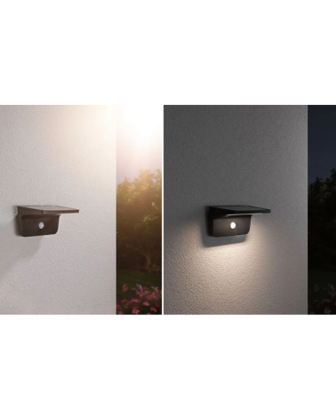 5W IP44 3000K LED solar wall light with motion sensor