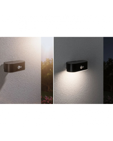 2.5W IP44 3000K LED solar wall light with motion sensor