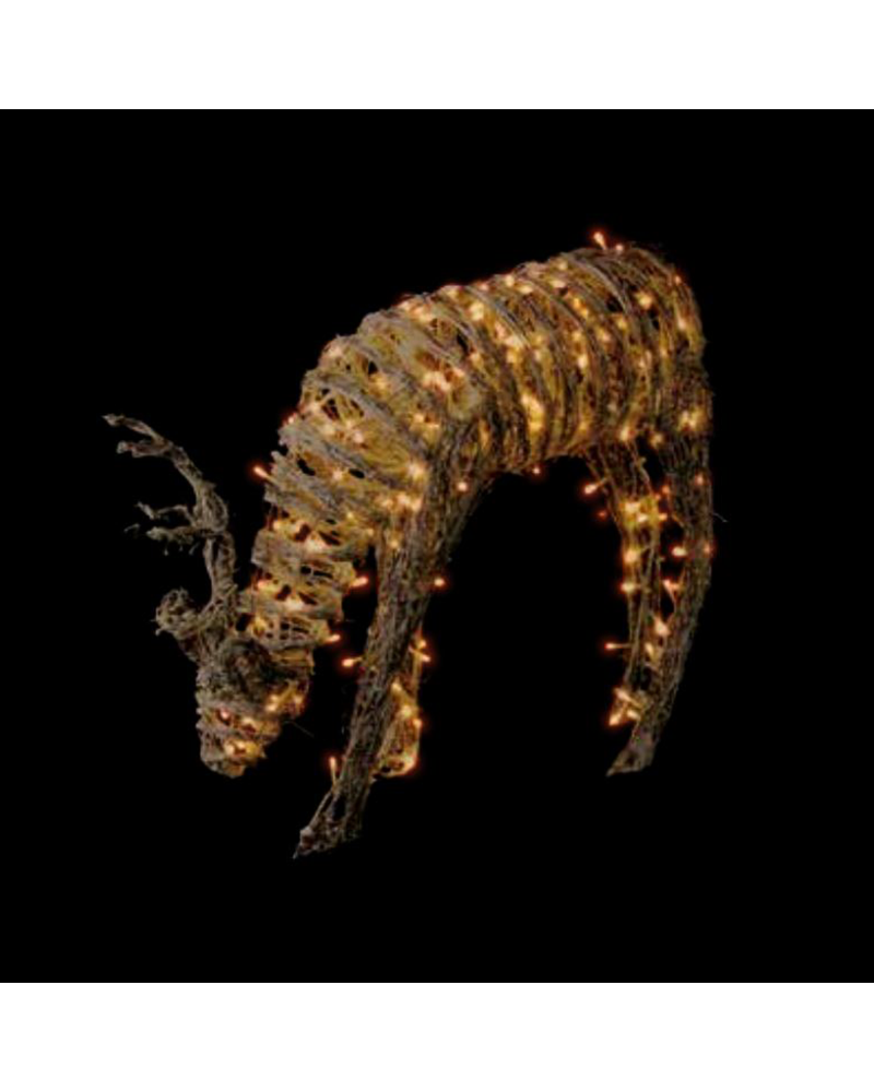 Reno de fibra LED 3D 51cm LED luz cálida IP44 baja tensión 24V