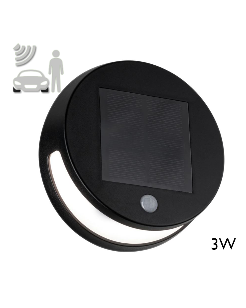 Aplique solar LED 3W IP44 3000K con sensor de movimiento