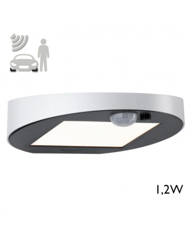 LED solar wall light with motion sensor 1.2W IP44 3000K warm white