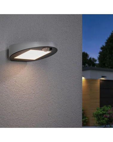 Aplique solar LED 1,2W IP44 3000K con sensor de movimiento