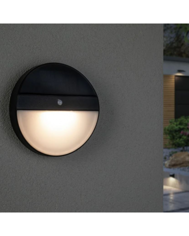 Aplique solar LED 1W IP44 3000K con sensor de movimiento