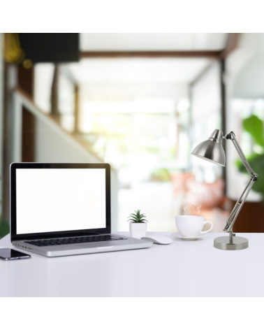 Flexo pixar de lectura articulable 66cm 40W E14 en acabado níquel