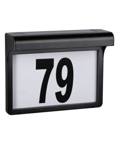 LED 0.05W IP44 3000K solar wall light with nightfall sensor with house number