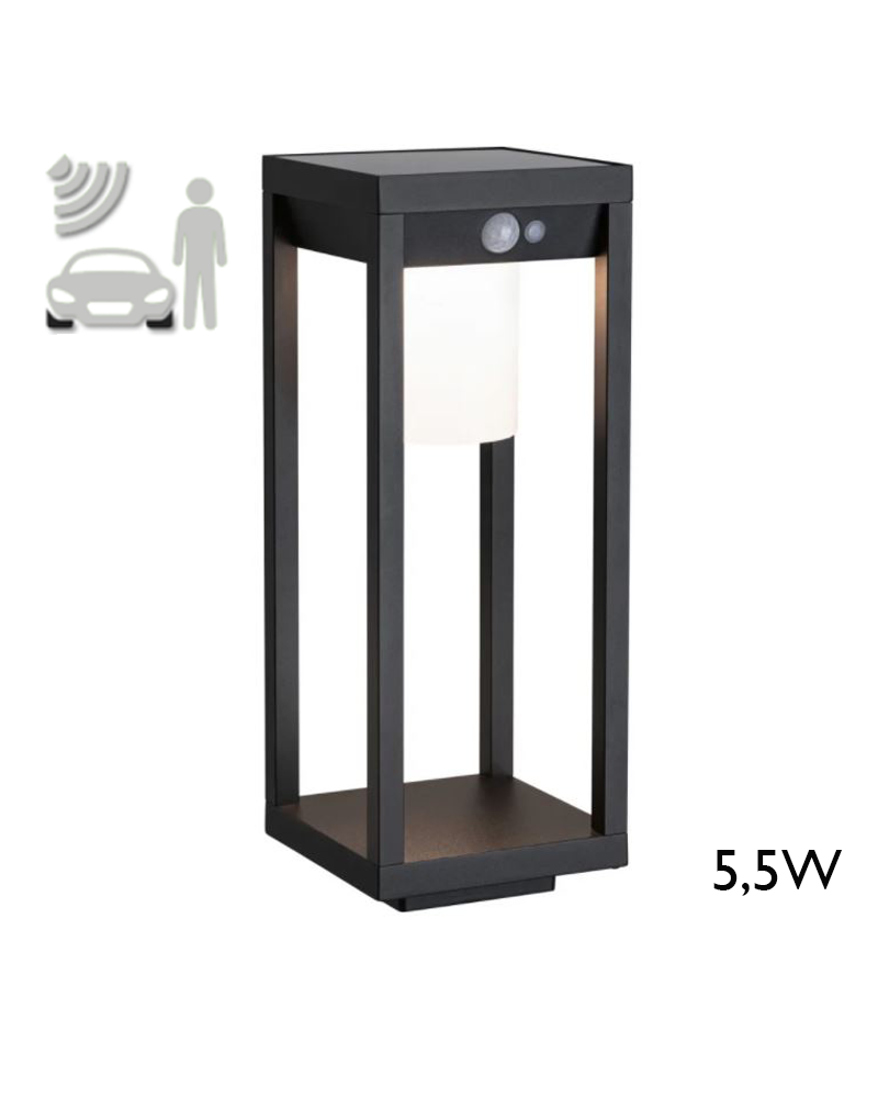 Lámpara solar LED de 40cm sensor de movimiento 5,5W 3000K