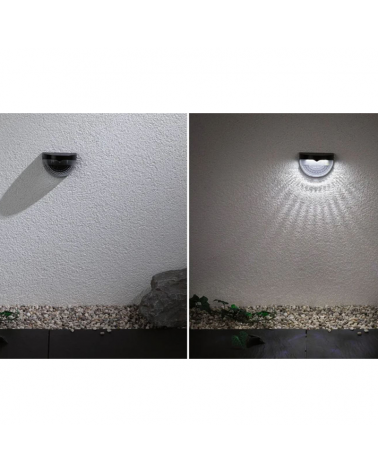 Aplique solar LED 1,2W IP44 6500K Luz blanca día