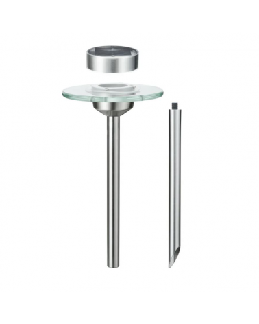 Baliza solar LED para jardín 55cm de altura de Acero inoxidable sensor de anochecer