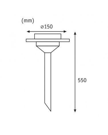 Baliza solar LED para jardín 55cm de altura de Acero inoxidable sensor de anochecer