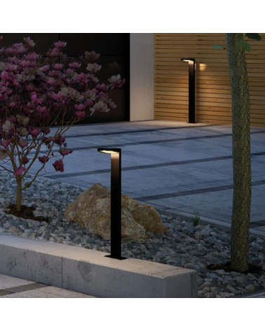 Baliza solar LED de 79,6cm de altura sensor de movimiento 1,2W 3000K