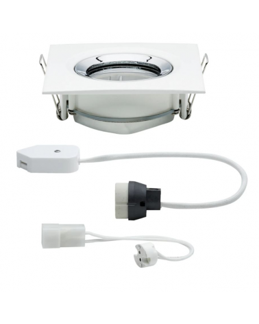 Oscillating white recessed downlight GU10/GU5.3 IP65 bathrooms and outdoor