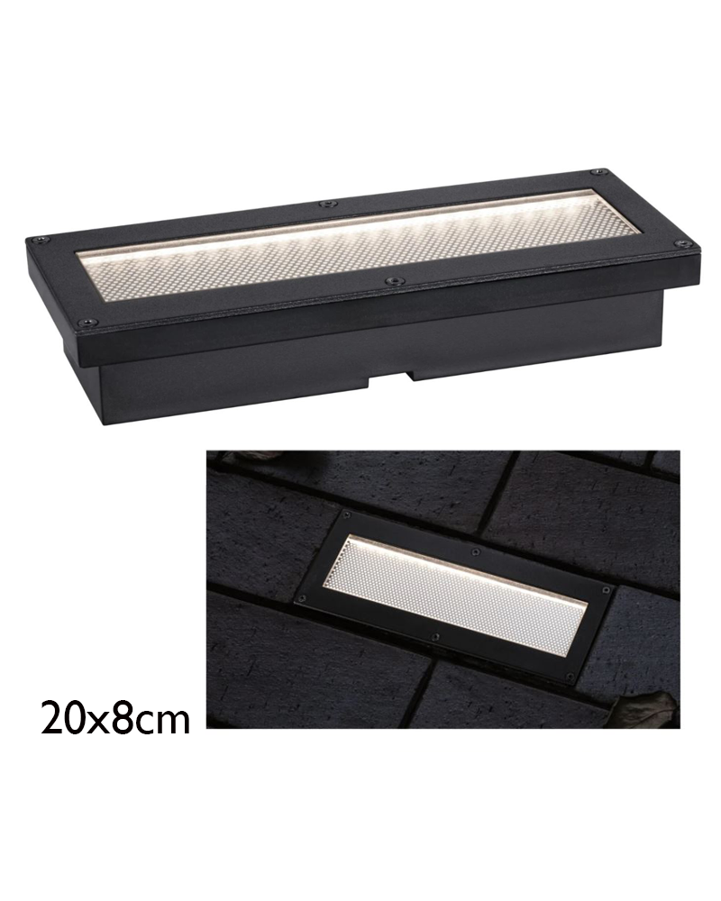 Empotrable de suelo Solar LED 0,1W IP67 3000K con sensor de anochecer