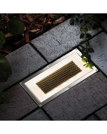 Empotrable de suelo Solar LED 0,6W IP67 acero inox. 2700K con sensor de anochecer