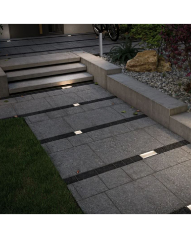 Empotrable de suelo Solar LED 0,1W IP67 3000K con sensor de anochecer