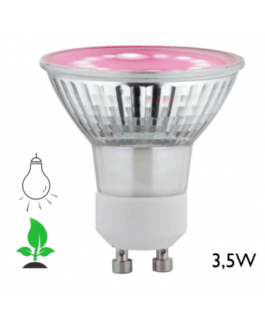 LED Spotlight bulb for plant growth 3.5W GU10 115º 65Lm
