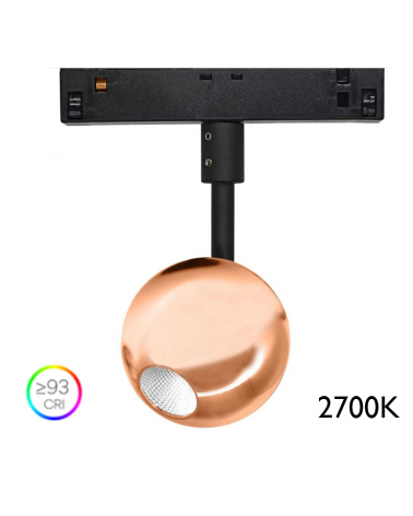 Three-phase LED track light 4.5W 48V 2700K 38º