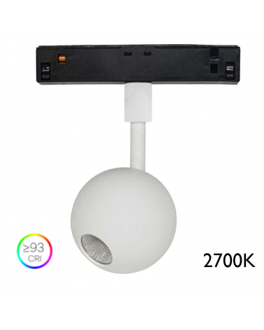 Three-phase LED track light 4.5W 48V 2700K 38º