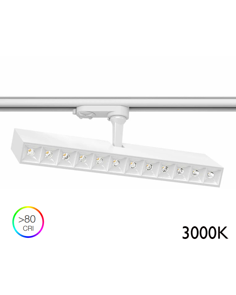 Foco de carril LED 32,1cm 32W 3000K 45º