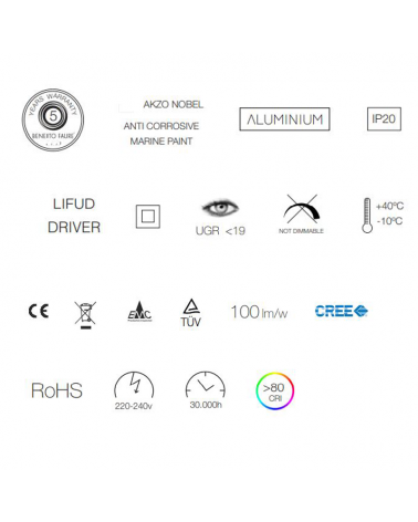 LED track light 32,1cm 32W 2700K 45º