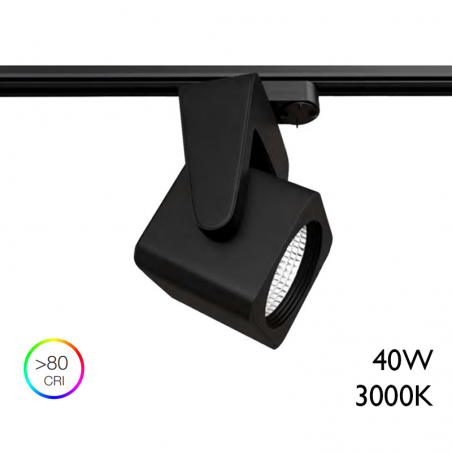 Foco de carril LED 10cm 40W 3000K 15º/24º/40º