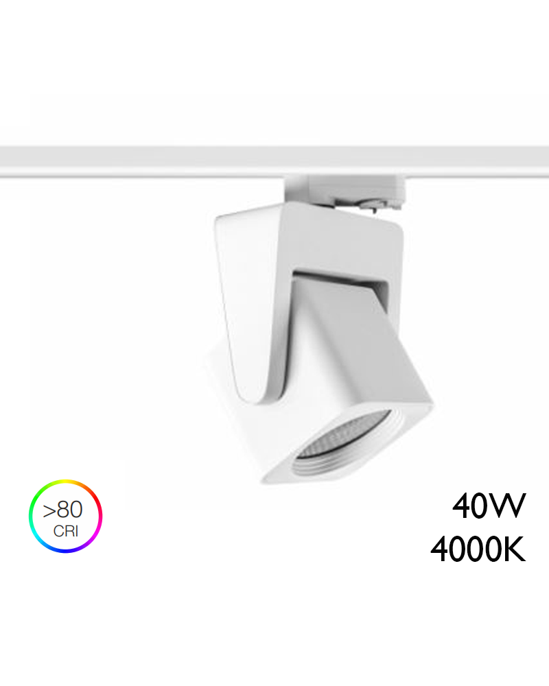 Foco de carril LED 10cm 40W 4000K 15º/24º/40º