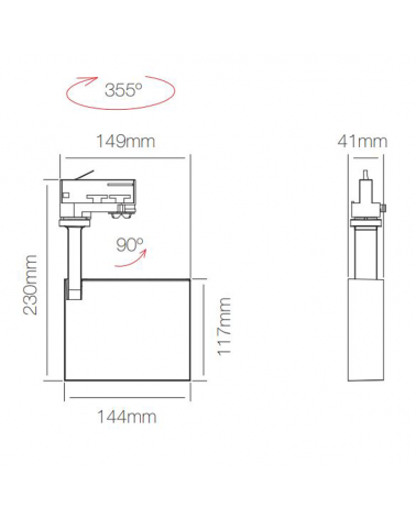 LED track light 20W 2700K 45º