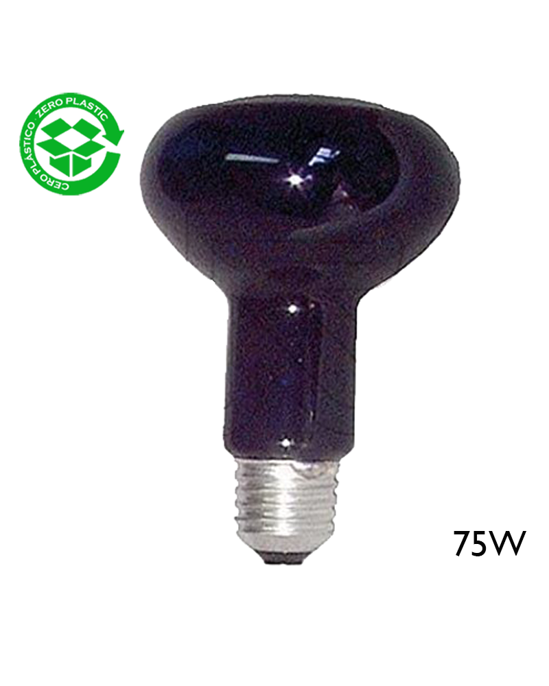 Bombilla reflectora R80 de luz negra de 75W E27 especial para fiestas