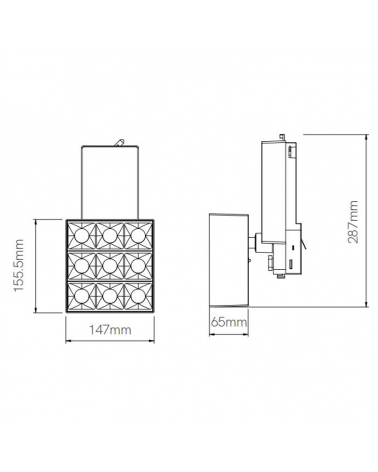 Foco proyector LED de aluminio y policarbonato 40W regulable 2600K-4000K App Tuya