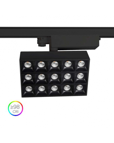Foco proyector LED de aluminio y policarbonato 60W con regulador diferentes color luz