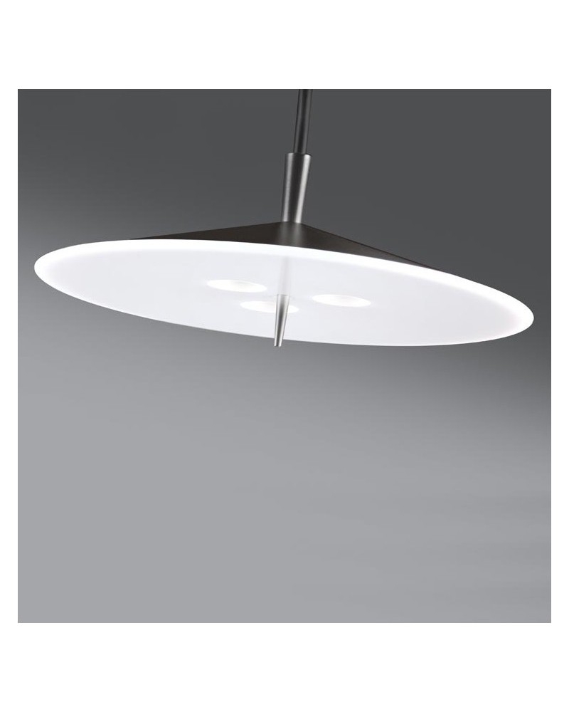 Design ceiling lamp flat aluminum shade 40cm dimmable 3xLED 7W 2700K 1995Lm