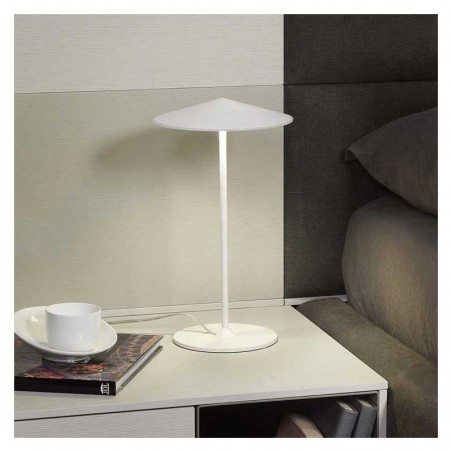 Design table lamp flat aluminum shade 35.3cm dimmable 3xLED 5W 2700K 1500Lm