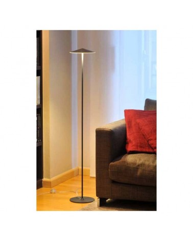 Design floor lamp 120cm dimmable flat aluminum shade 3xLED 5W 2700K 1500Lm