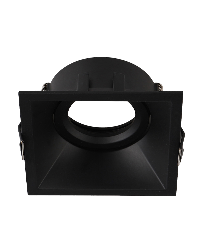 Square aluminum recessed ring 9cm tilting GU10 matt white, black and sand white