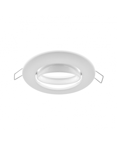 Steel recessed downlight porthole ring 9.5 cm. GU10 matt white, black and nickel