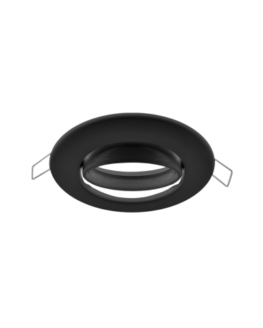 Aro ojo de buey downlight empotrable acero 9,5 cm. GU10   blanco mate, negro y niquel