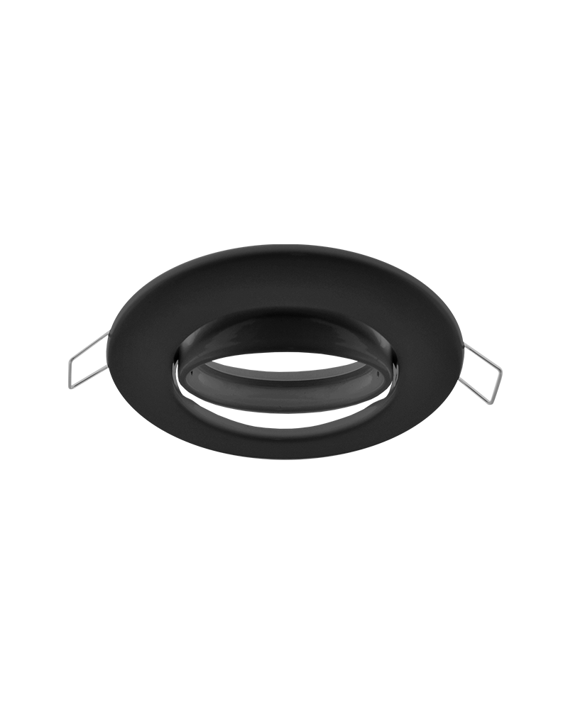 Steel recessed downlight porthole ring 9.5 cm. GU10 matt white, black and nickel