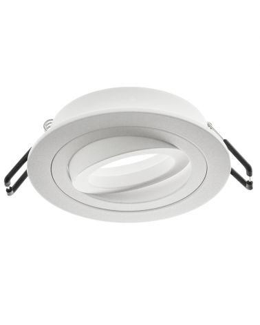 Aro redondo aluminio empotrable 9,2 cm basculante GU10 blanco mate, negro y nickel