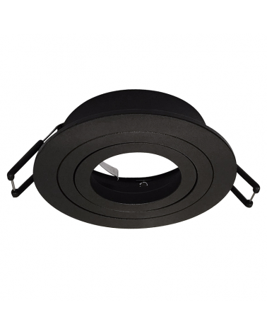 Aro redondo aluminio empotrable 9,2 cm basculante GU10 blanco mate, negro y nickel