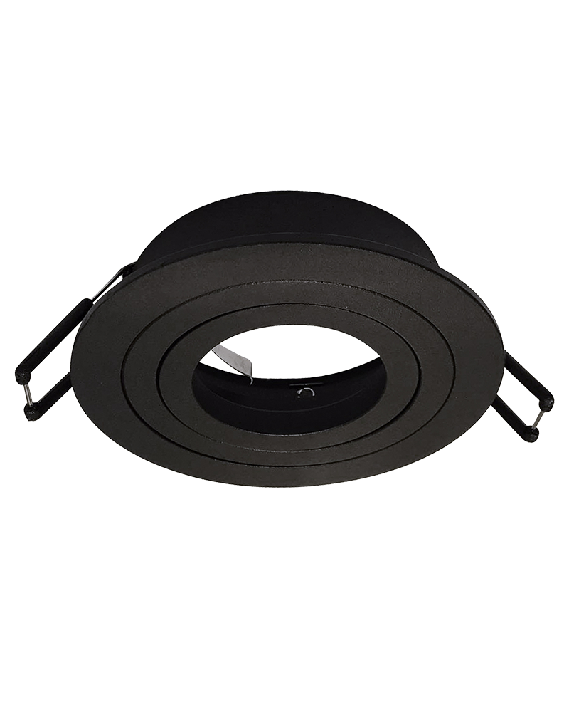 Aro redondo aluminio empotrable 9,2 cm basculante GU10 blanco mate, negro y nickel