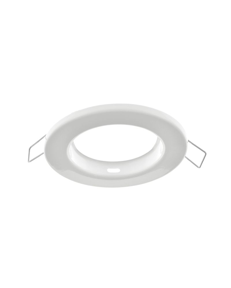 Round aluminum recessed ring 9.2 cm fixed GU10 matt white, black and nickel