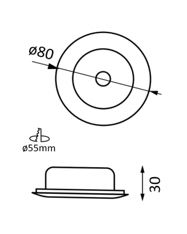 Aro redondo aluminio empotrable 9,2 cm fijo GU10 blanco mate, negro y nickel