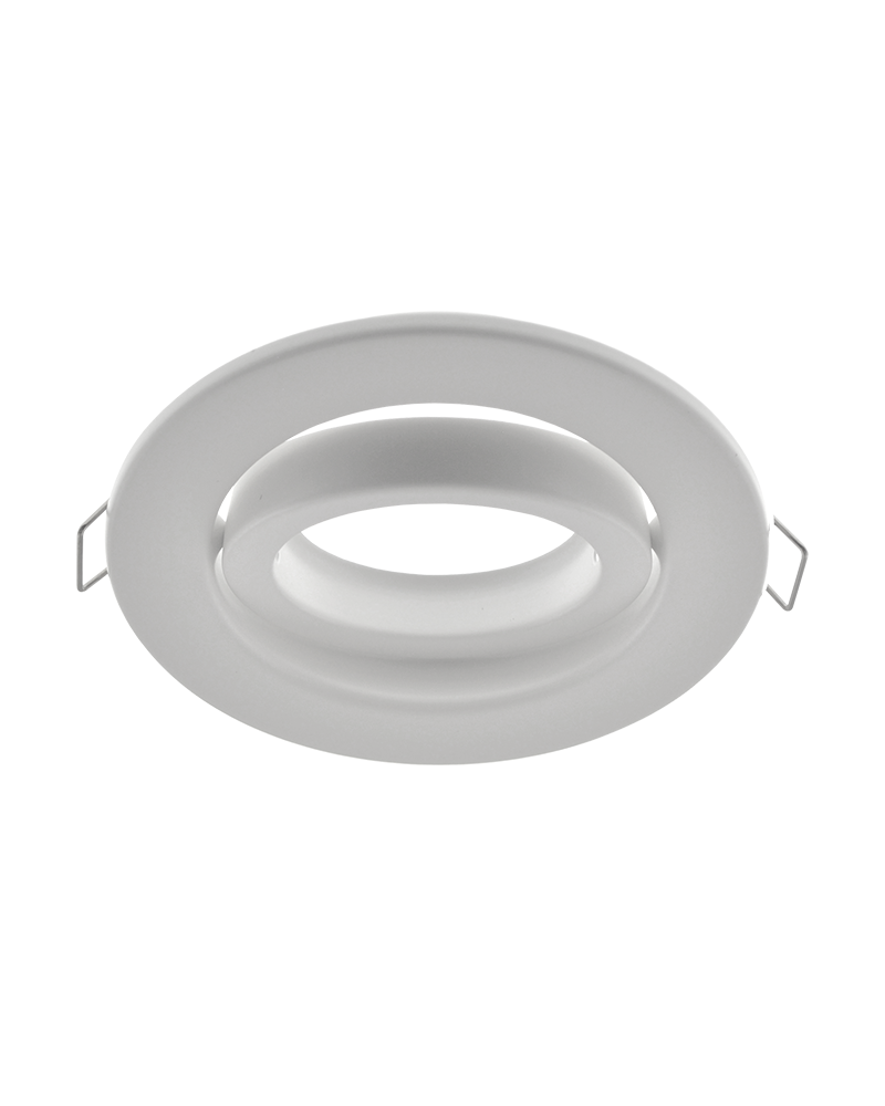 Aro spot downlight redondo acero empotrable 10,3 cm XXL fijo GU10 blanco mate, negro y nickel